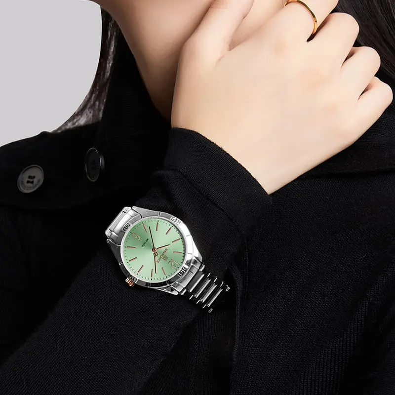 Naviforce Casual Quartz Green Dial Ladies Watch- NF5029